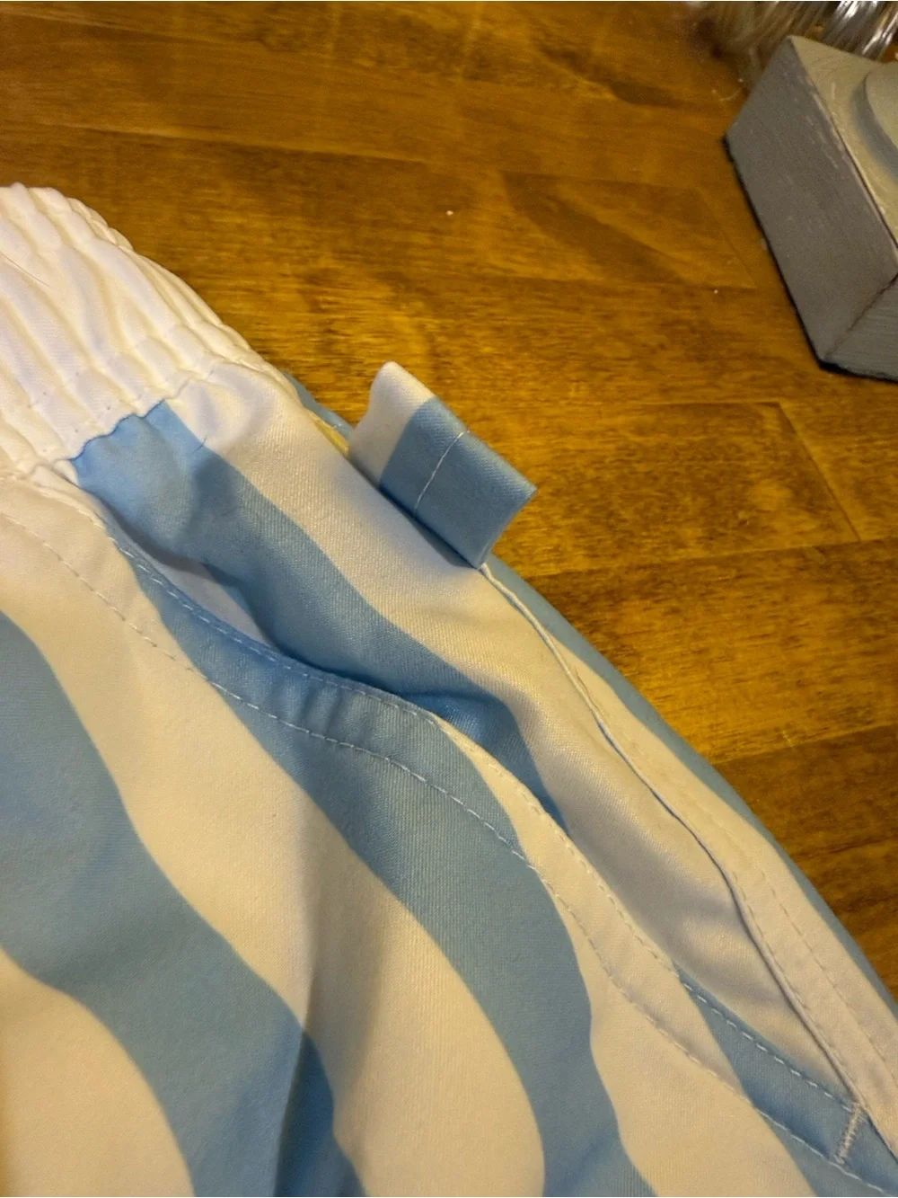Mykonos Striped Light Blue & White Men’s Swim